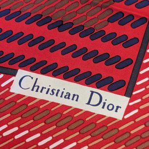 Vintage Christian Dior Checked Scarf